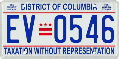 DC license plate EV0546