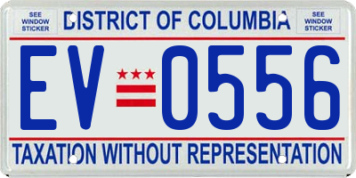DC license plate EV0556
