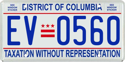 DC license plate EV0560
