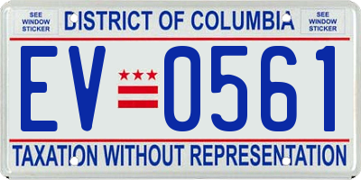 DC license plate EV0561