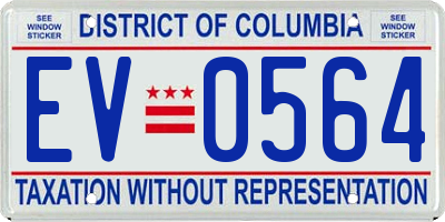 DC license plate EV0564