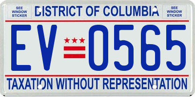 DC license plate EV0565