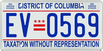 DC license plate EV0569