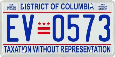 DC license plate EV0573