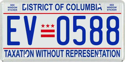 DC license plate EV0588