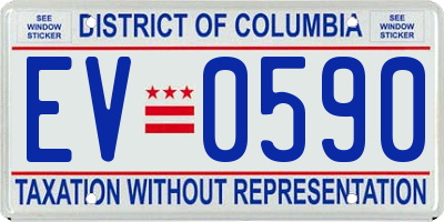 DC license plate EV0590