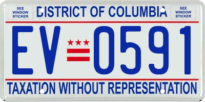 DC license plate EV0591