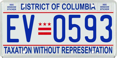 DC license plate EV0593