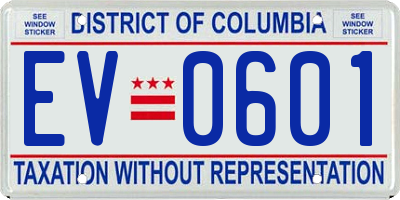 DC license plate EV0601