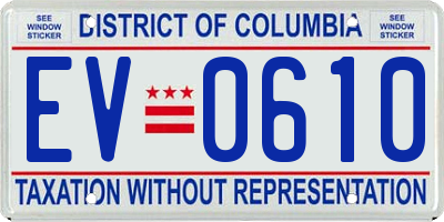 DC license plate EV0610