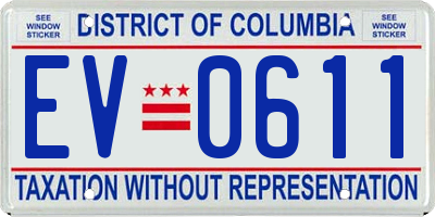 DC license plate EV0611