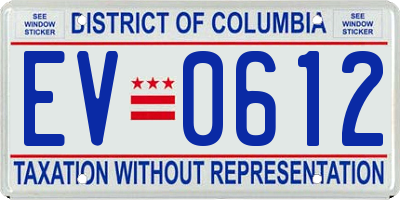 DC license plate EV0612