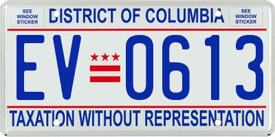 DC license plate EV0613