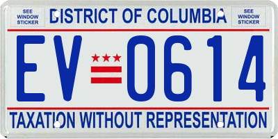 DC license plate EV0614