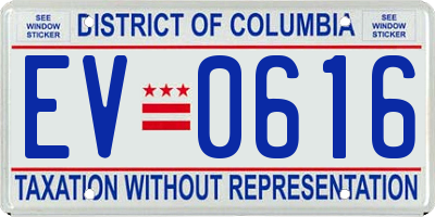 DC license plate EV0616