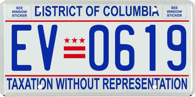 DC license plate EV0619