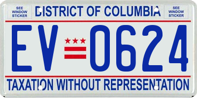 DC license plate EV0624