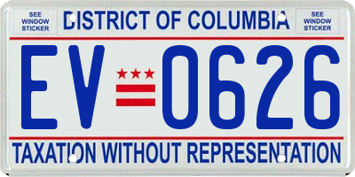 DC license plate EV0626