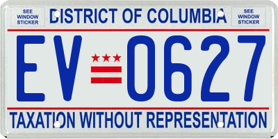 DC license plate EV0627