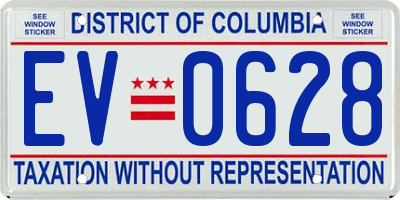 DC license plate EV0628