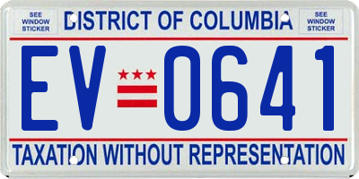 DC license plate EV0641