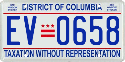 DC license plate EV0658