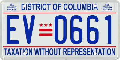 DC license plate EV0661