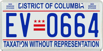 DC license plate EV0664