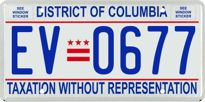 DC license plate EV0677