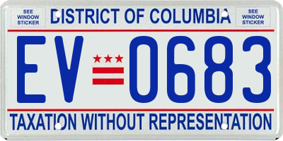 DC license plate EV0683