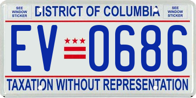 DC license plate EV0686