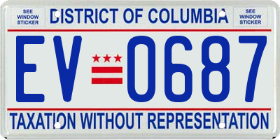 DC license plate EV0687