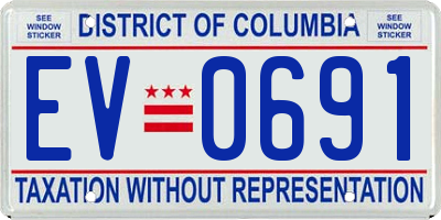 DC license plate EV0691