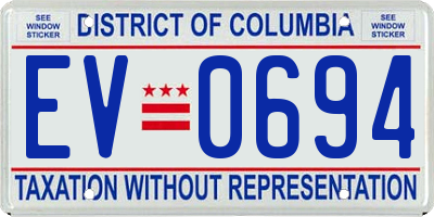 DC license plate EV0694