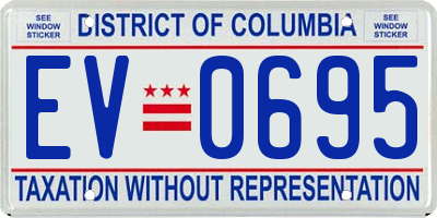 DC license plate EV0695