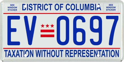 DC license plate EV0697