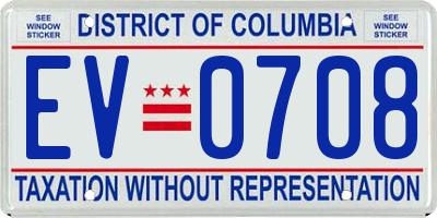DC license plate EV0708