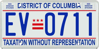 DC license plate EV0711