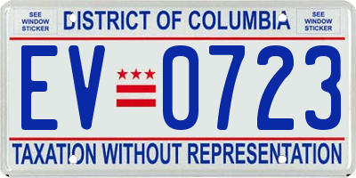 DC license plate EV0723
