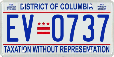 DC license plate EV0737