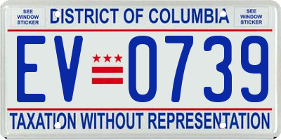 DC license plate EV0739