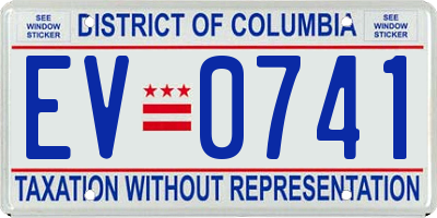 DC license plate EV0741