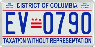 DC license plate EV0790