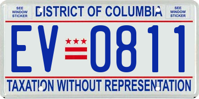 DC license plate EV0811