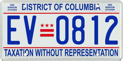 DC license plate EV0812