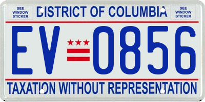 DC license plate EV0856