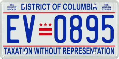 DC license plate EV0895