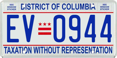 DC license plate EV0944