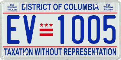 DC license plate EV1005