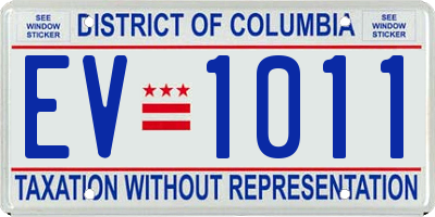 DC license plate EV1011